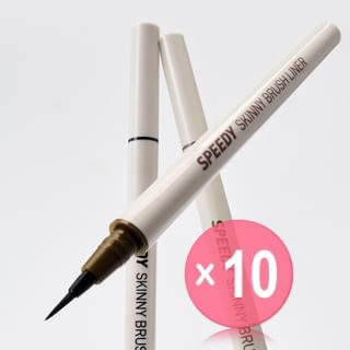 peripera - Speedy Skinny Brush Liner - 3 Colors 10pcs Bundle Set #03 Muted Ash x 10 pcs