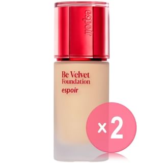 espoir - Be Velvet Foundation - 10 Colors 2pcs Bundle Set #23C Cool Beige x 2 pcs