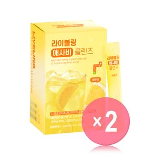 LIVELING Apple Cider Vinegar Cleanse - 3 Types 2pcs Bundle Set 2025 Version - Lemon Flavor x 2 pcs