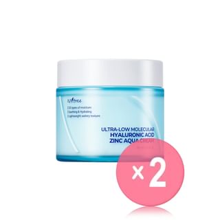 Isntree - Ultra-Low Molecular Hyaluronic Acid Zinc Aqua Cream 2pcs Bundle Set 80ml x 2 pcs