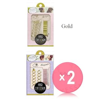 LUCKY TRENDY - Hair Arrange Fashion Pin Set 2pcs Bundle Set