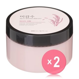 THE FACE SHOP - Rice Water Bright Massage Cream 200ml 2pcs Bundle Set 200ml x 2 pcs