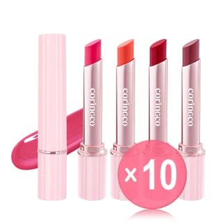 CORINGCO - Pink Churros Plumping Glossy Lip - 8 Colors 10pcs Bundle Set #05 Raspberry x 10 pcs