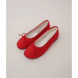 Round-Toe Ribbon Flats