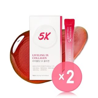 LIVELING 5X Collagen 2pcs Bundle Set 15g x 14 sticks x 2 pcs