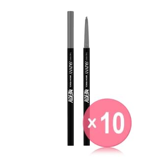 MERZY - The First Skinny Brow Pencil - 6 Colors 10pcs Bundle Set #SB1 Gray Brown x 10 pcs