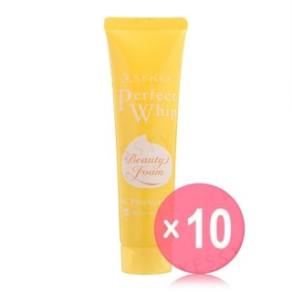 Shiseido - Senka Perfect Whip Vit C Poreless Glow Japanese Yuzu Beauty Face Foam Mini 10pcs Bundle Set 50g x 10 pcs