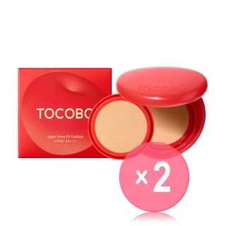 TOCOBO - Apple Dewy Fit Cushion Refill Kit - 12 Colors 2pcs Bundle Set #25 Peanut x 2 pcs