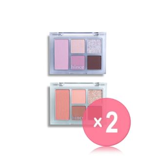 hince - All-Round Eye Palette Blue Dive Collection - 2 Types 2pcs Bundle Set #05 Rose Fuzz x 2 pcs