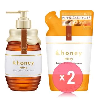 ViCREA - &honey Milky Precious EX Repair Shampoo 1.0 2pcs Bundle Set