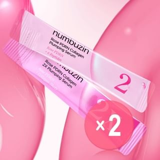 numbuzin - No.2 Rose PDRN Collagen Plumping Serum Duo Stick Set 2pcs Bundle Set 1.2ml x 10 pcs x 2 pcs