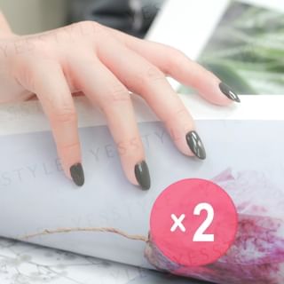 Cosplus - 0121 Nail Gel Polish Morandi Collection 4 524 Deep Grey 2pcs Bundle Set 8ml x 2 pcs