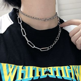 Pangu Stainless Steel Chain Choker Necklace pangu kopen in de aanbieding Pangu Stainless Steel Chain Choker Necklace pangu kopen in de aanbieding