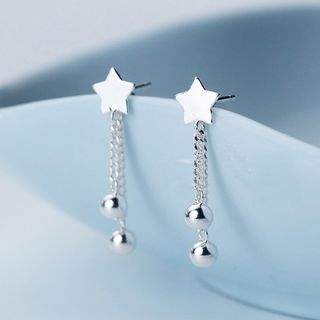 A Roch 925 Sterling Silver Star Chain Earrings S925 One Size a roch kopen in de aanbieding
