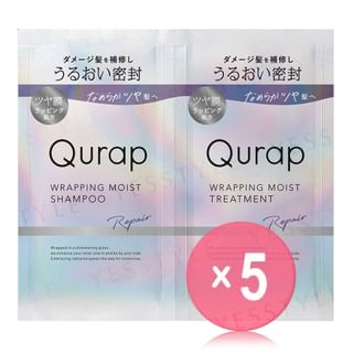 Qurap - Wrapping Moist Shampoo &Treatment Repair Trial Set 5pcs Bundle Set 10ml x 2 x 5 pcs