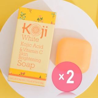 Koji White - Kojic Acid & Vitamin C Skin Brightening Soap 2pcs Bundle Set 80g x 2 x 2 pcs