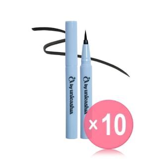 UNLEASHIA - A by Unleashia Non Stop Liquid Eyeliner - 2 Colors 10pcs Bundle Set #01 Ash Black x 10 pcs