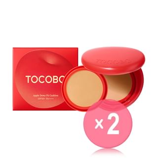 TOCOBO - Apple Dewy Fit Cushion Refill Kit - 12 Colors 2pcs Bundle Set #27 Toast x 2 pcs