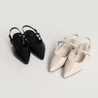 Pointy Mary Jane Slingback Flats