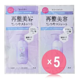 Mandom - Lucido-L Re: Repair Shampoo & Treatment Sachet Set 5pcs Bundle Set 10ml+10g x 5 pcs