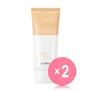 SCINIC - Enjoy Foundation-Skip Tone Up Sun Cream 2pcs Bundle Set 50g x 2 pcs