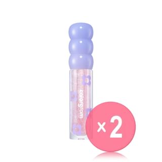 colorgram - Fruity Glass Tint - 17 Colors 2pcs Bundle Set #1004 Pink Gloss x 2 pcs