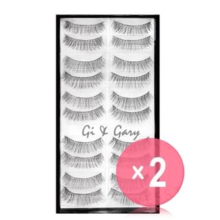 Gi & Gary - Professional Eyelashe Barbie Doll E09 2pcs Bundle Set 10 pairs x 2 pcs