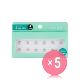ccam bbak - Original Eyelash 4 Points - 9 Types 5pcs Bundle Set 10mm Brown x 5 pcs