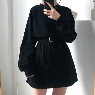 Cosmocorner Plain Long Sleeve Slim Fit Dress cosmocorner kopen in de aanbieding