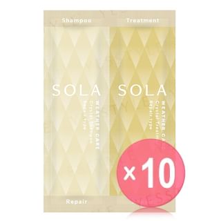 ViCREA - SOLA WEATHER CARE Crystal Shampoo & Treatment Repair Type Sachet Set 10pcs Bundle Set 10ml + 10g x 10 pcs
