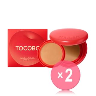 TOCOBO - Apple Dewy Fit Cushion Refill Kit - 12 Colors 2pcs Bundle Set #32W Almond x 2 pcs