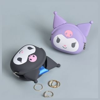 Sanrio KUROMI mimi POCHIBI Silicone Multi-Use Organizer Pouch / Coin Purse