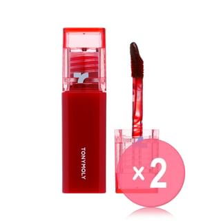 TONYMOLY - Perfect Lips Shocking Lip Tint Mini - 4 Colors 2pcs Bundle Set #N06 Red Shocking x 2 pcs