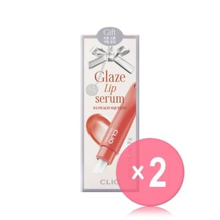 CLIO - Glaze Lip Serum Set - 4 Colors 2pcs Bundle Set #03 Peach Squeeze x 2 pcs