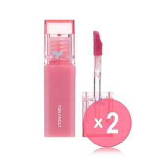 TONYMOLY - Perfect Lips Shocking Lip Tint Mini - 4 Colors 2pcs Bundle Set #N20 Sunkiss Shocking x 2 pcs