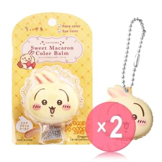Creer Beaute - Chiikawa Usagi Sweet Macaron Face & Eye Color Balm 2pcs Bundle Set 1 pc x 2 pcs