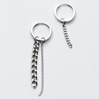 A Roch Non Matching 925 Sterling Silver Chain Mini Hoop Earrings a roch kopen in de aanbieding A Roch Non Matching 925 Sterling Silver Chain Mini Hoop Earrings a roch kopen in de aanbieding