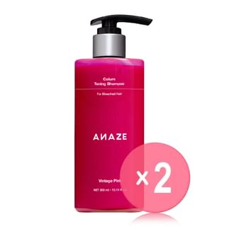 ANAZE - Colure Toning Shampoo Vintage Pink T02 2pcs Bundle Set 300ml x 2 pcs