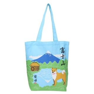 Shiba Dog Shibata A4 Tote Bag Mount Fuji 39×38cm