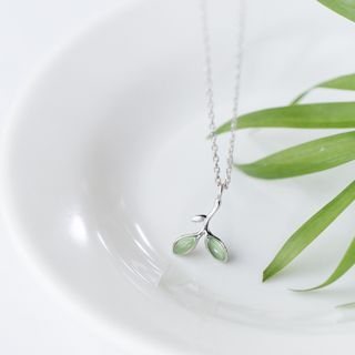 A Roch 925 Sterling Silver Leaf Pendant Necklace a roch kopen in de aanbieding