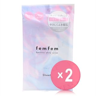 ASTY - Femfem Feminine White Savon Wipe Sheets 2pcs Bundle Set 10 pcs x 2 pcs