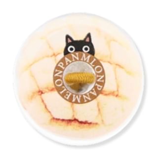 Delica-Tama Series Cat Print Button Hair Tie Melon Bun 1 pc