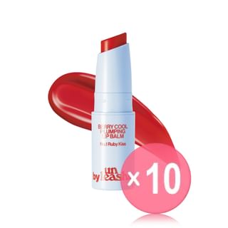 UNLEASHIA - A by Unleashia Berry Cool Plumping Lip Balm - 2 Colors 10pcs Bundle Set #01 Ruby Kiss x 10 pcs