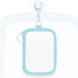 Green Clear Acrylic Stand Display Bag with Keyring 140×105×25mm