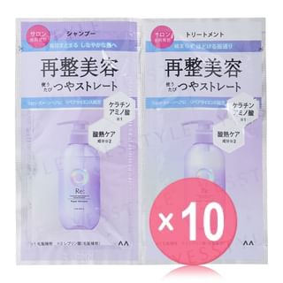 Mandom - Lucido-L Re: Repair Shampoo & Treatment Sachet Set 10pcs Bundle Set 10ml+10g x 10 pcs