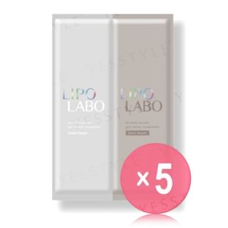 LIPO LABO - Keratin Serum Gel Moist Shampoo & Treatment Sleek Repair Trial Set 5pcs Bundle Set 10g x2 x 5 pcs