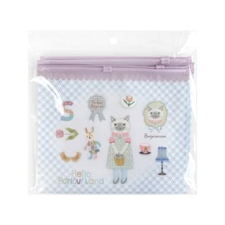 Parlour Suzurando Cat Food Storage Slider Bag M size Blue 1 set of 6 pc
