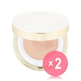 THE FACE SHOP - fmgt Gold Collagen Ampoule Mesh Cushion - 2 Colors 2pcs Bundle Set #201 Apricot Beige x 2 pcs