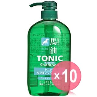 Cosme Station - Men's Care Horse Oil 2-in-1 Tonic Conditioning Shampoo 10pcs Bundle Set 600ml x 10 pcs