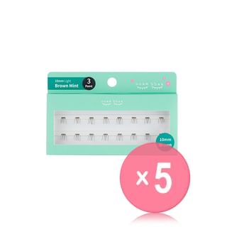 ccam bbak - Original Eyelash 3 Points - 9 Types 5pcs Bundle Set 10mm Brown x 5 pcs
